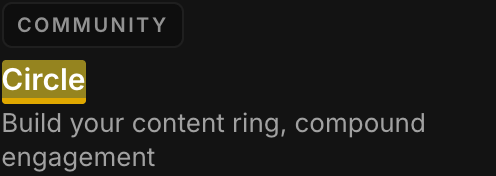 xpatla Circle module: 'Build your content ring, compound engagement'